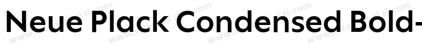 Neue Plack Condensed Bold字体转换